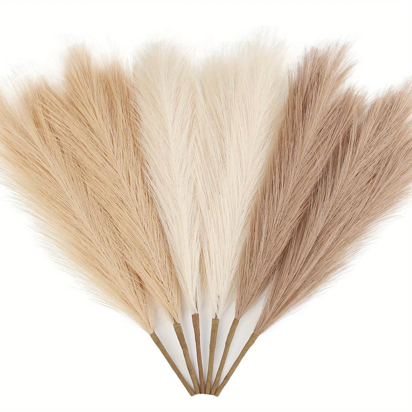 6PCS Artificial Pampas Grass Decor Fake Reed Flower Bouquet for Home Wedding UK