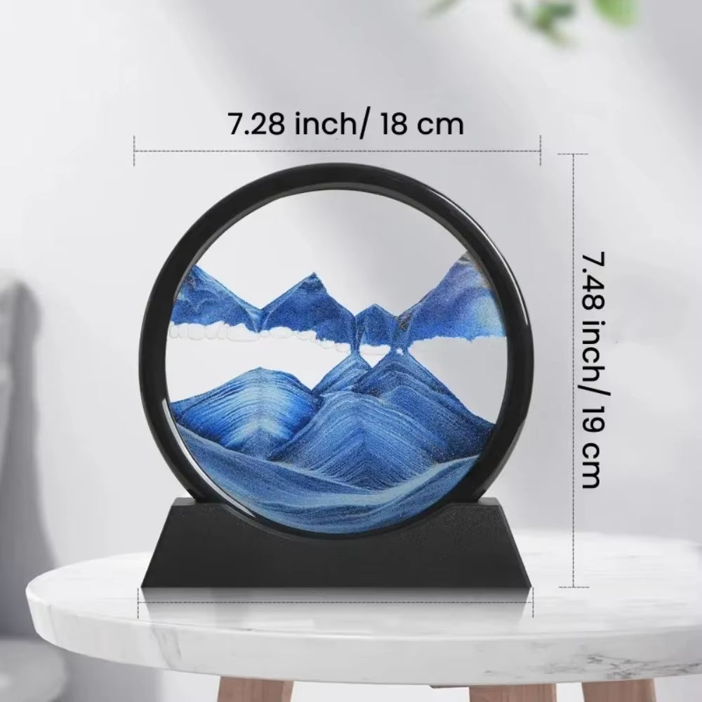 3D Moving Sand Hourglass Decor