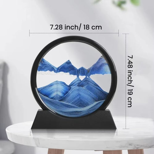 3D Moving Sand Hourglass Decor