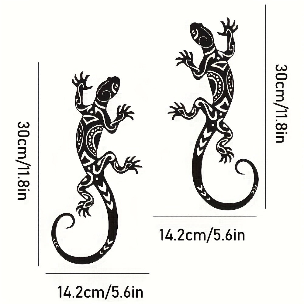 2-Piece Metal Gecko Wall Art Set