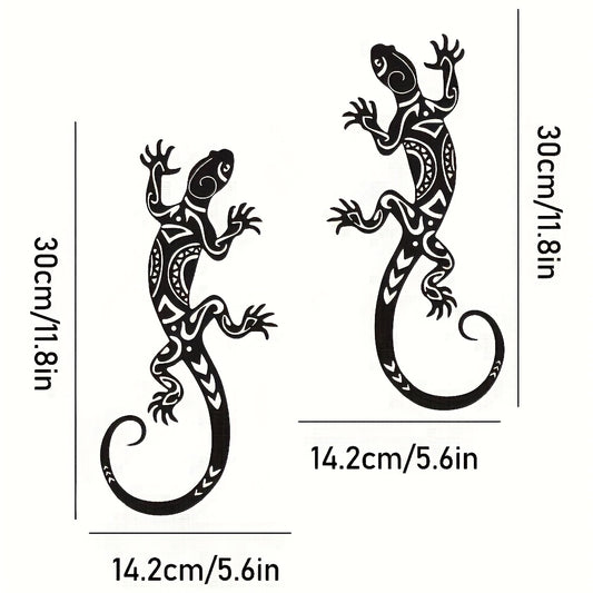 2-Piece Metal Gecko Wall Art Set