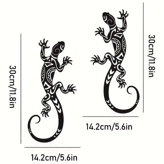2-Piece Metal Gecko Wall Art Set