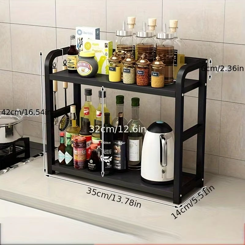 2-Tier Metal Countertop Shelf
