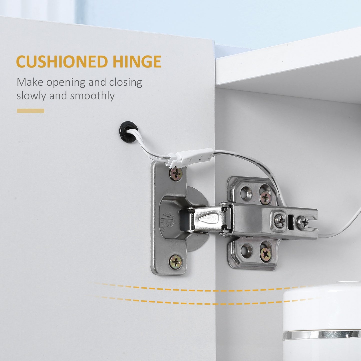 LED Illuminated Bathroom Mirror Cabinet with Lights, Touch Switch, Wall Mounted