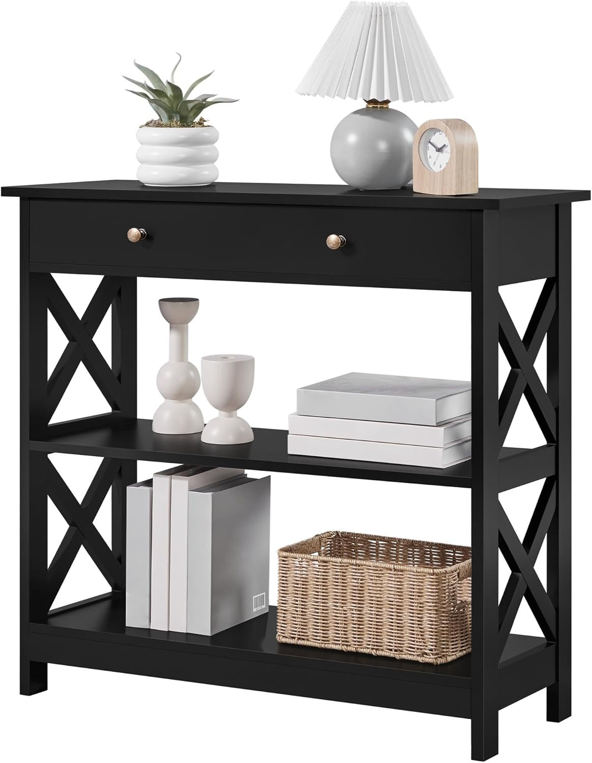 Yaheetech Slim Console Table for Hallway with Drawer and Shelf