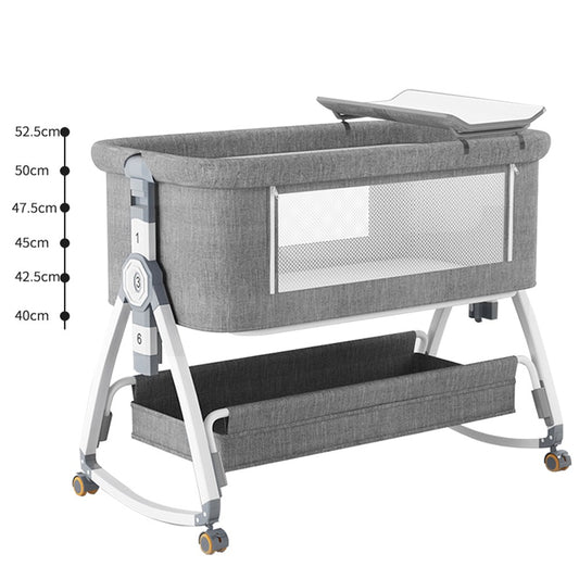3In1 Baby Bedside Crib Sleeper Bassinet Height-Adjusta