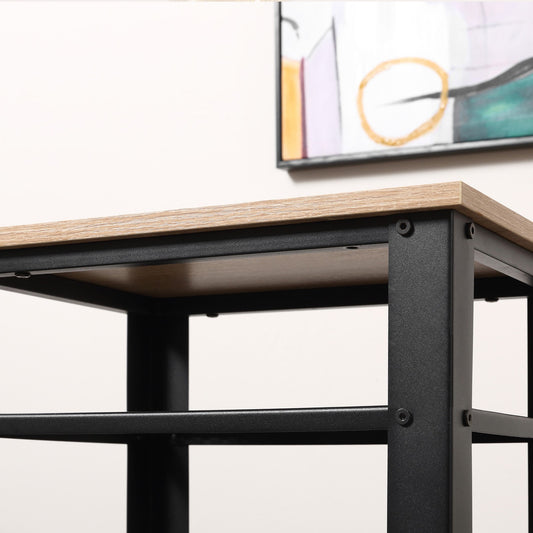 Modern Side Table with 2-Tier Shelves End Table for Bedroom, Living Room