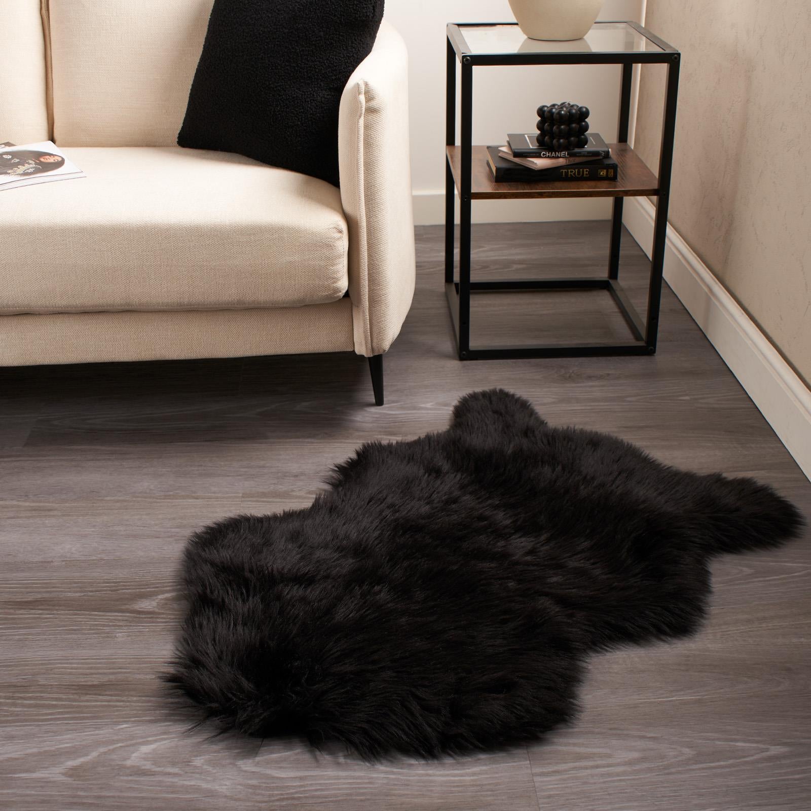 Sienna Faux Fur Sheepskin Area Rug - Plush Large Carpet for Living Room and Bedroom