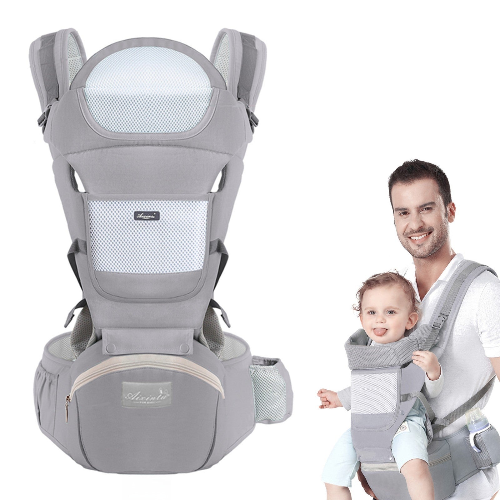 Baby Carrier Kangaroo Backpack for Newborn & Toddlers Ergonomic Storage Bag