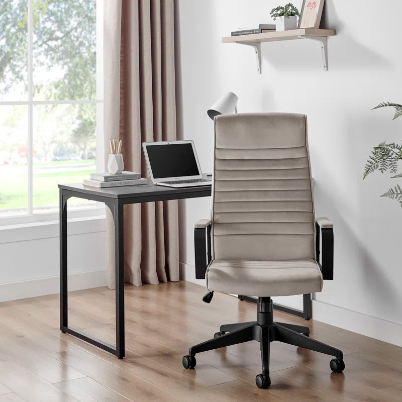 Alexas Luxury Velvet Home Office Chair - Ergonomic Adjustable Supporting Modern Design