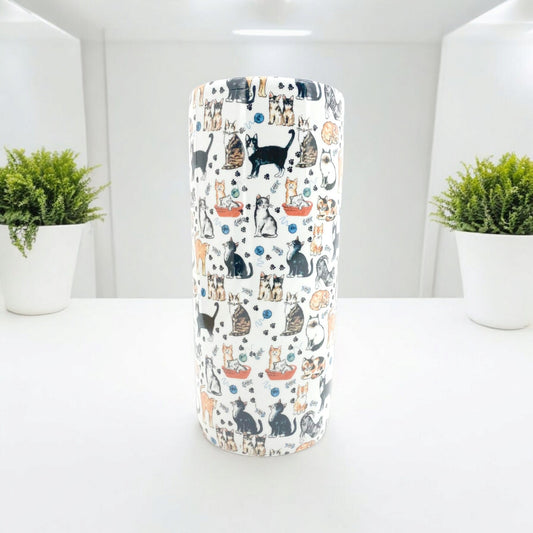 Classic Ceramic Colourful Cat Design Umbrella round Stand for Office, Home Decor