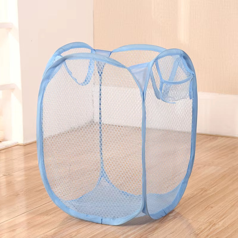 Collapsible Pop-Up Mesh Laundry Basket Hamper
