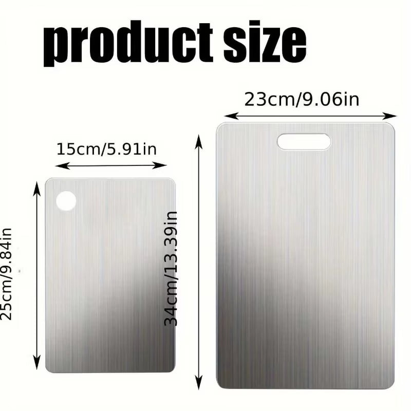 2pcs Stainless Steel Cutting Board Set