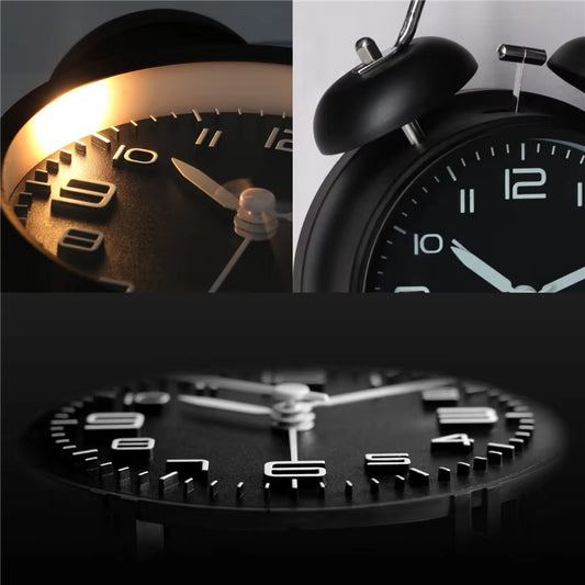 4'' Twin Bell Loud Alarm Clock with Backlight