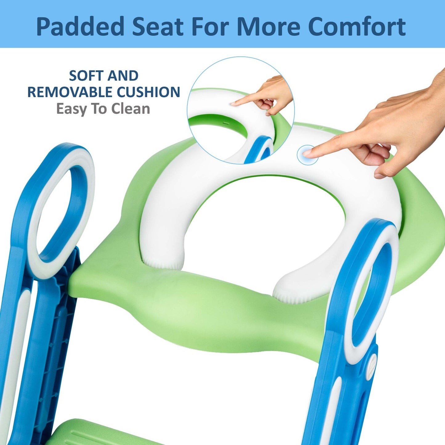 Children Toilet Seat & Ladder Toddler Training Step up Easy Fold down for Kids