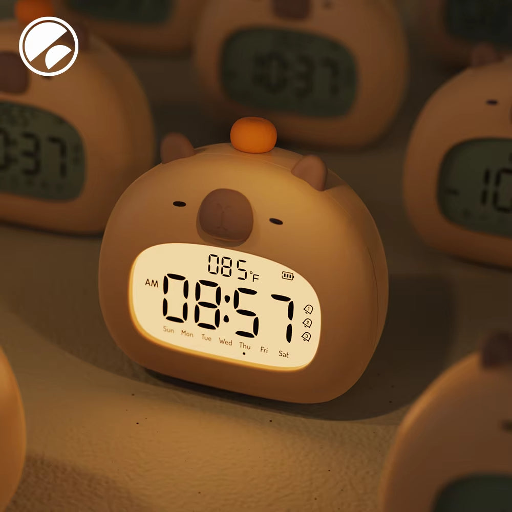 Capybara Kids LED Alarm Clock Rechargeable