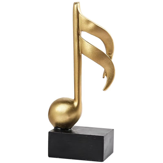Golden Musical Note Resin Home Decor
