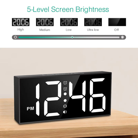ORIA 7.5" Vibrating LED Alarm Clock