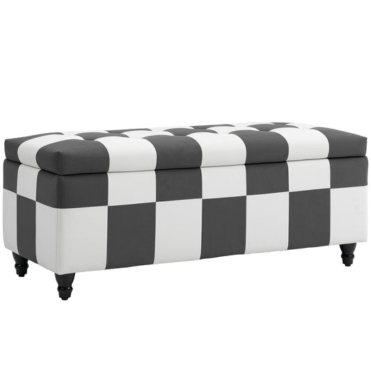114 X 47 X 47Cm Velvet Storage Ottoman with Lid for Living Room Bedroom