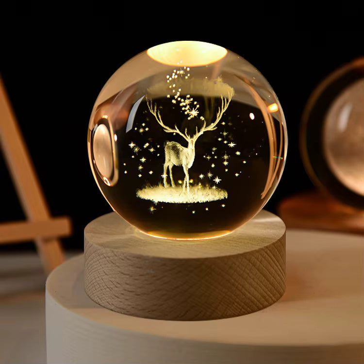 3D Crystal Ball Galaxy LED Night Light