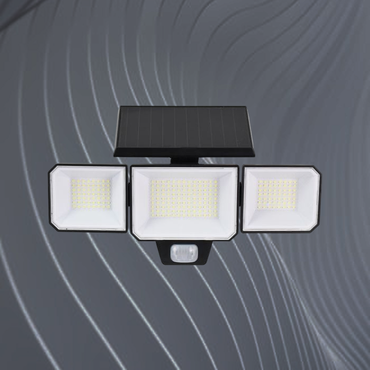 3-Head Solar Light