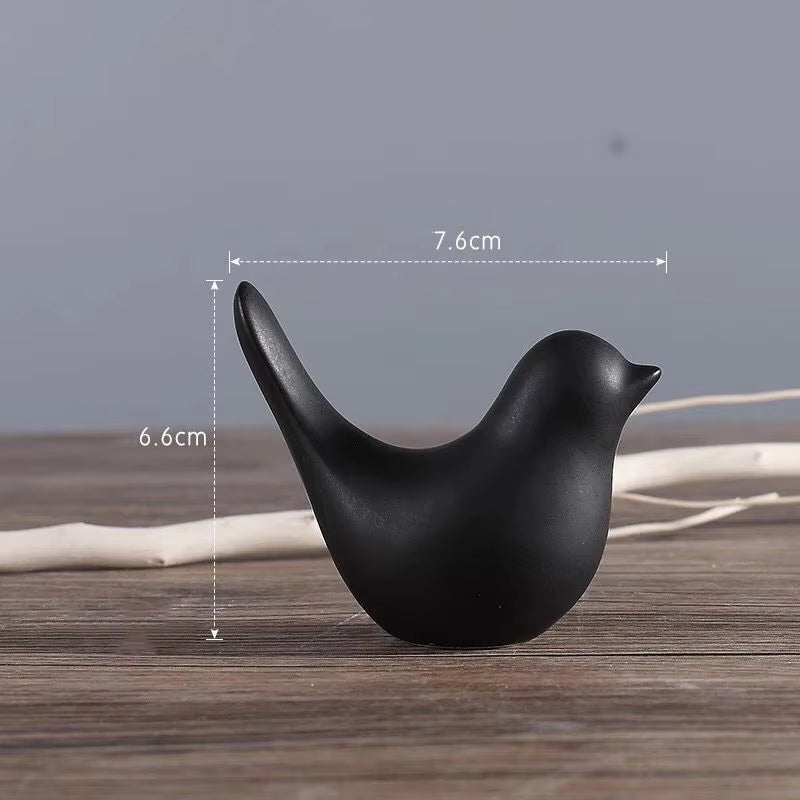Nordic Ceramic Bird Figurine Table Decor