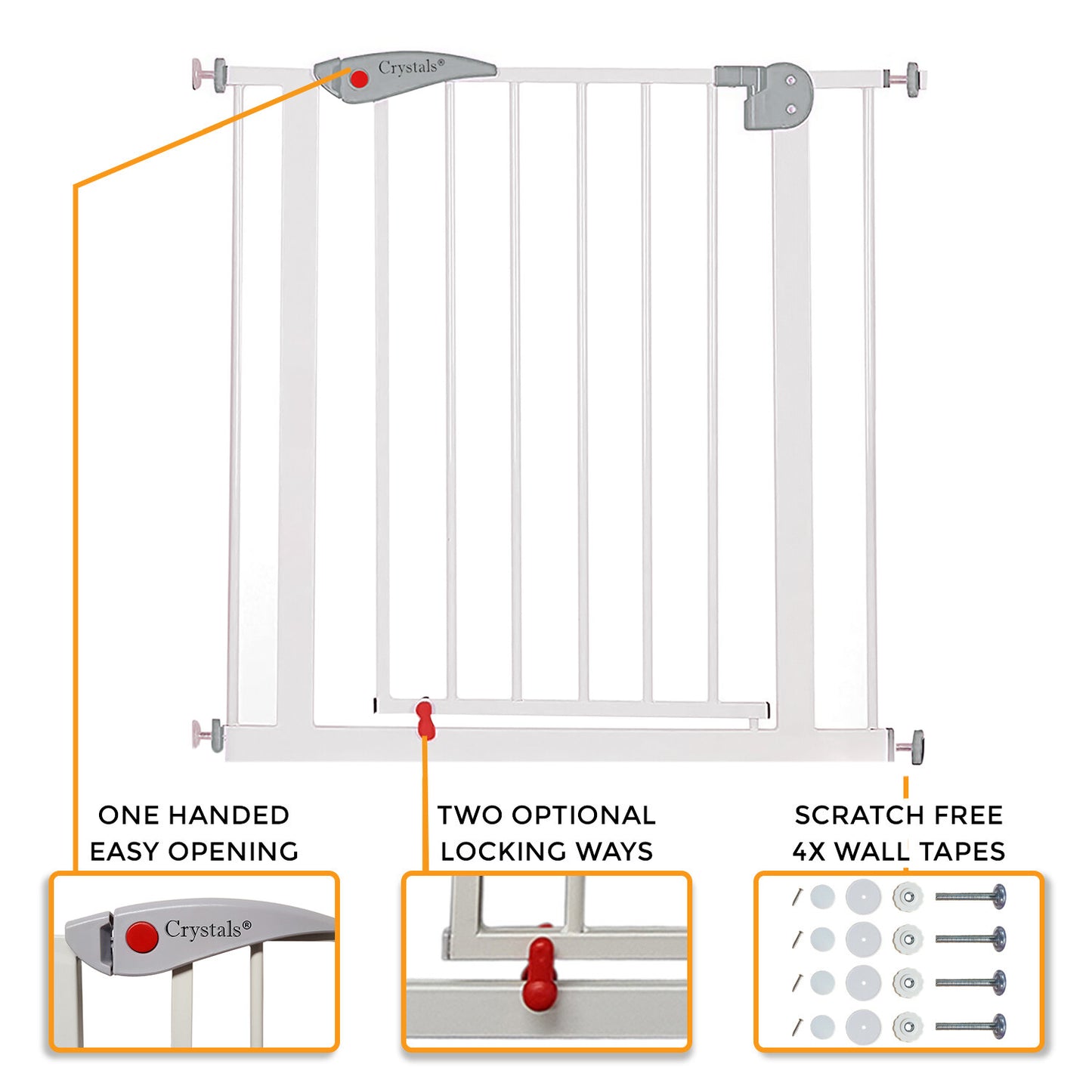 Baby Safety Gate Pet Dog Barrier Stair Home Doorway Safe Secure Guard 70X76Cm