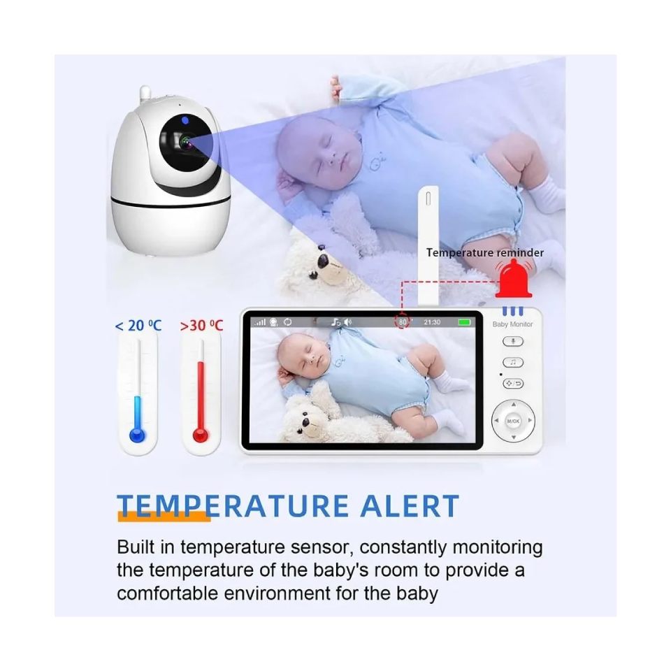 Baby Monitor – 5" Screen, Two-Way Talk