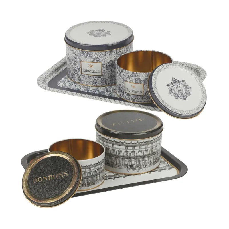 3-Piece Danish Pastry & Sweet Tin Set – Tray Included