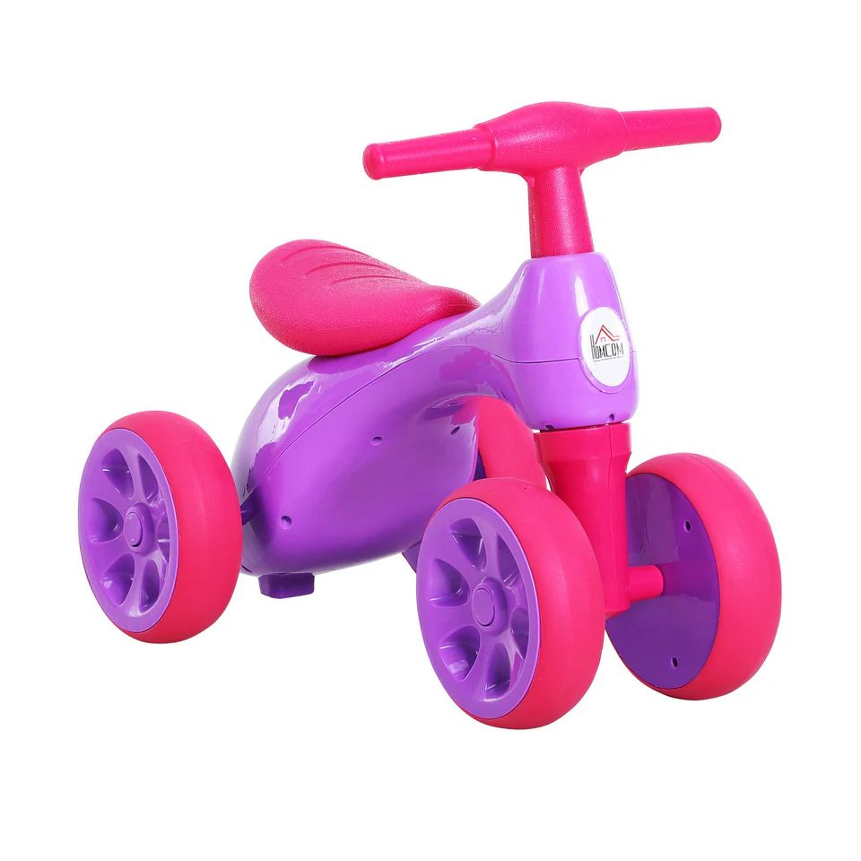Baby Balance Bike – 4 Wheels & Storage Bin