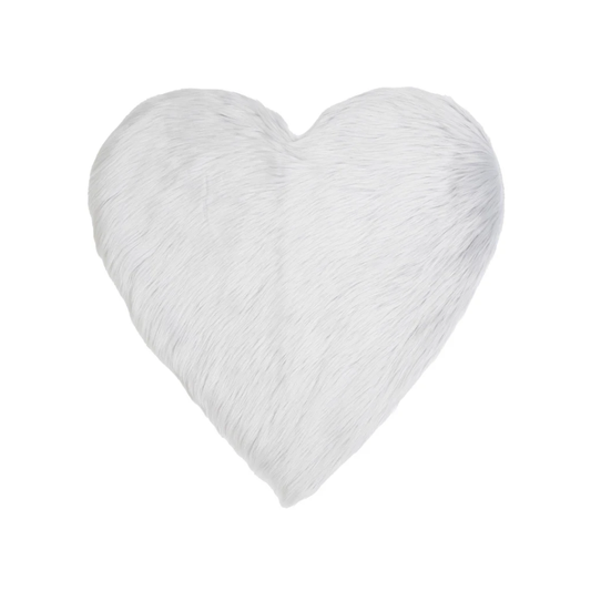 Heart-Shaped Rug – Faux Sheepskin, Fluffy Bedroom Mat