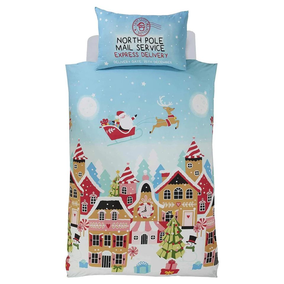 Christmas Santa Gingerbread Duvet Set – Quilt Cover & Pillowcase
