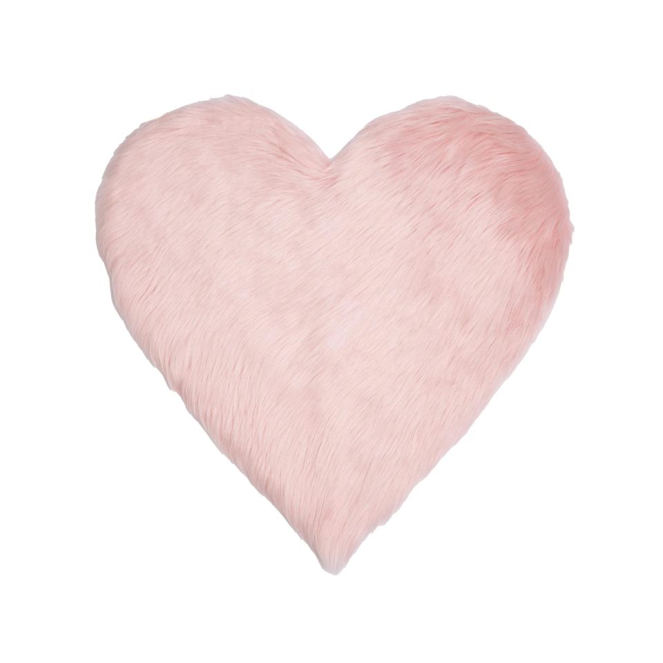 Heart-Shaped Rug – Faux Sheepskin, Fluffy Bedroom Mat
