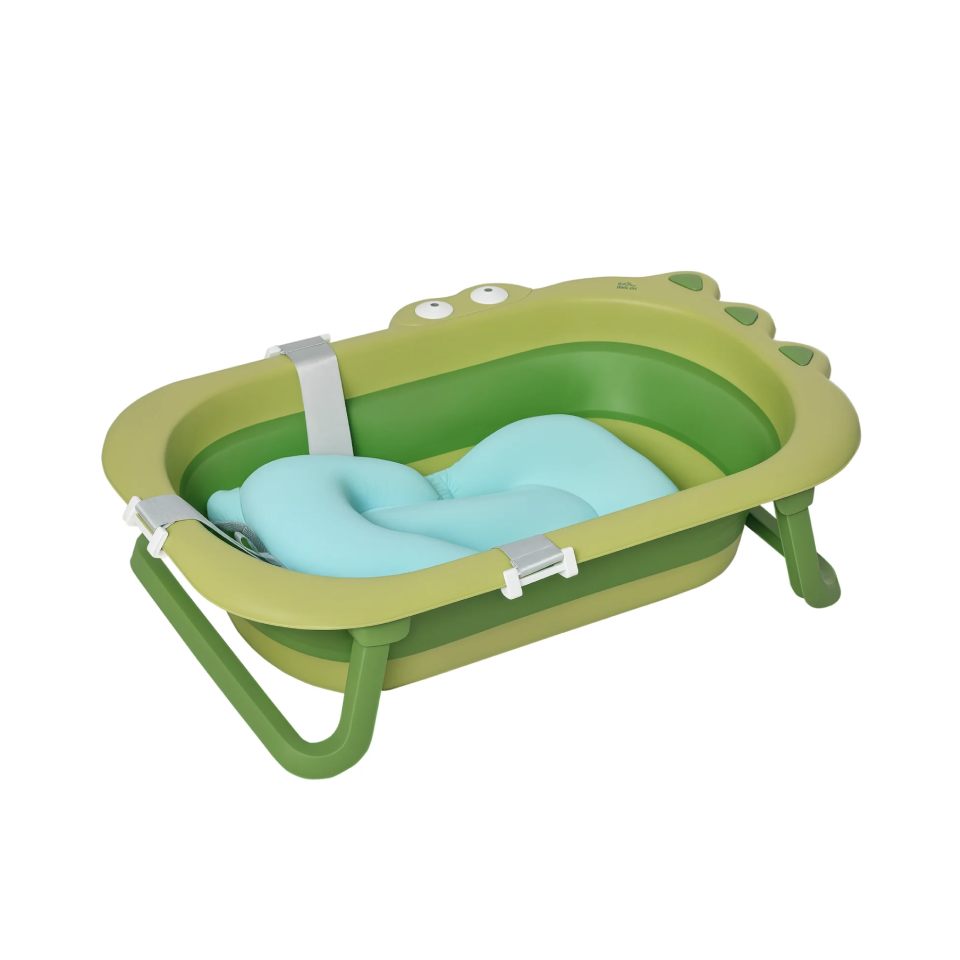 Baby Bath Tub with Cushion – 0-3 Years, Green