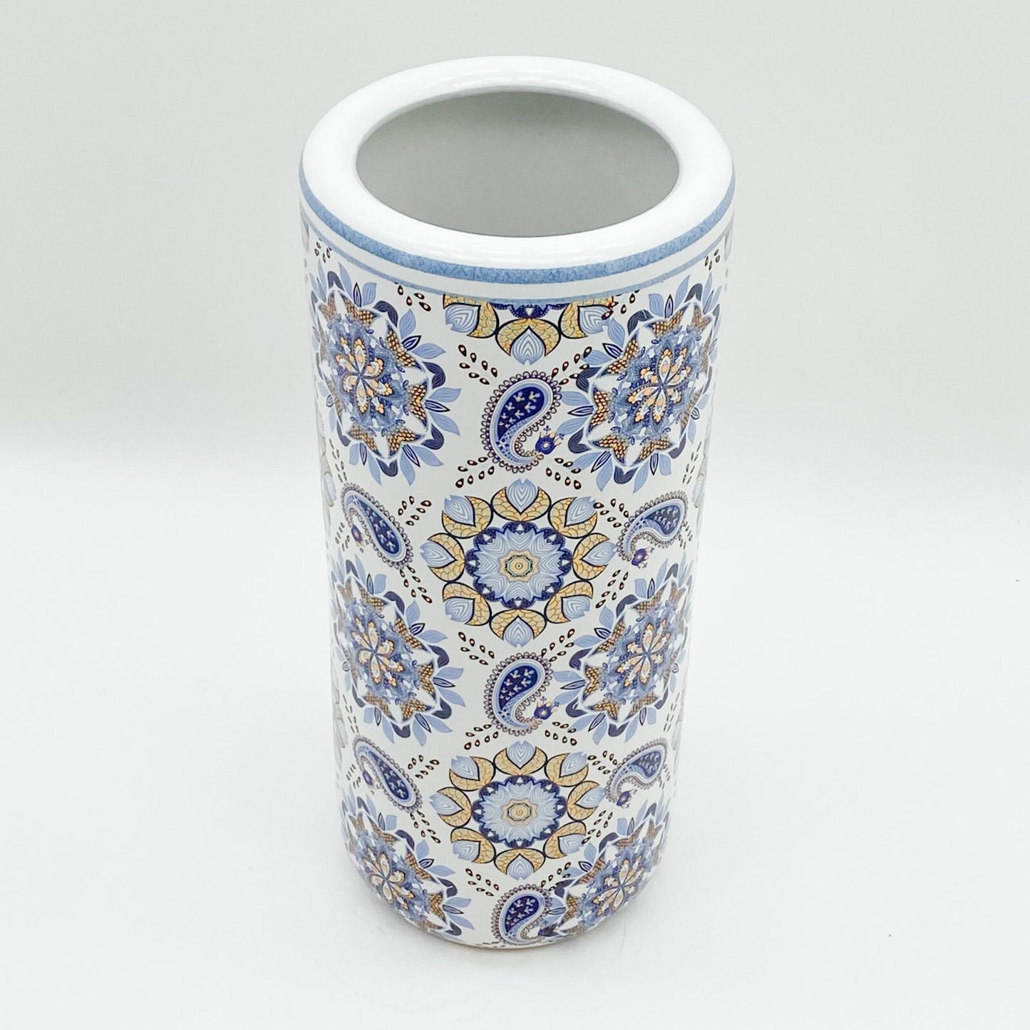 Classic Ceramic Multicolour Umbrella round Stand Perfect for Office, Home Decor