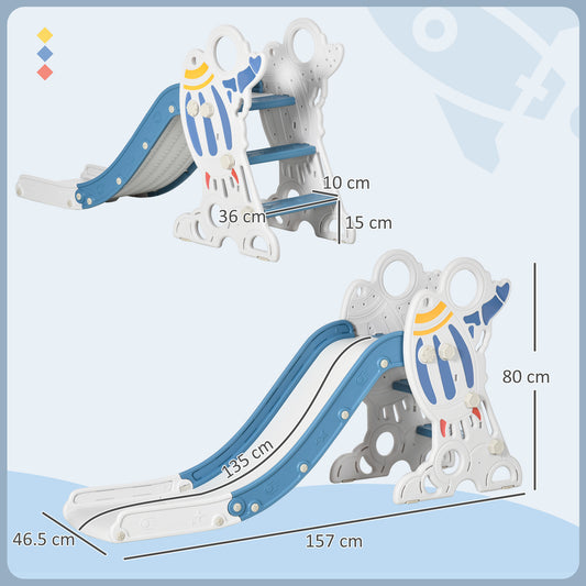 Kids Slide Indoor Freestanding Baby Slide Space Theme for Ages 1.5-3 Years