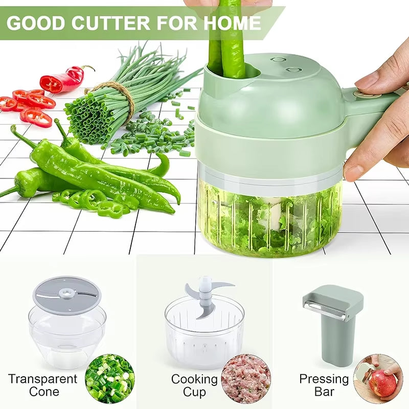 4In1 Electric Vegetable Cutter Set