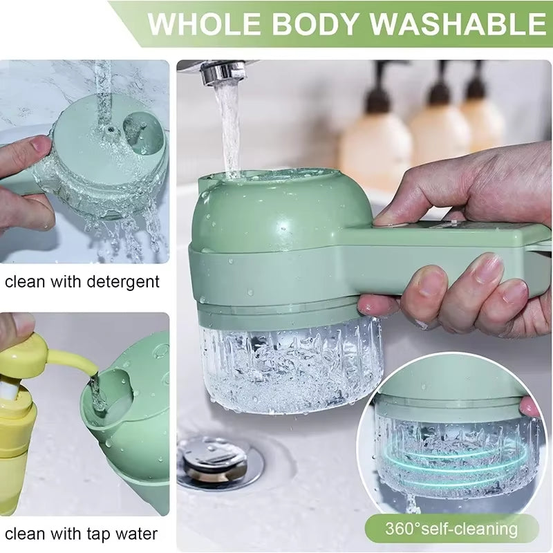 4In1 Electric Vegetable Cutter Set