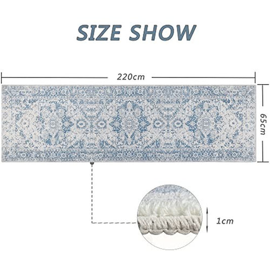 Hallway Runner Non Slip Runner Rugs for Hallway 65X220Cm Long Washable