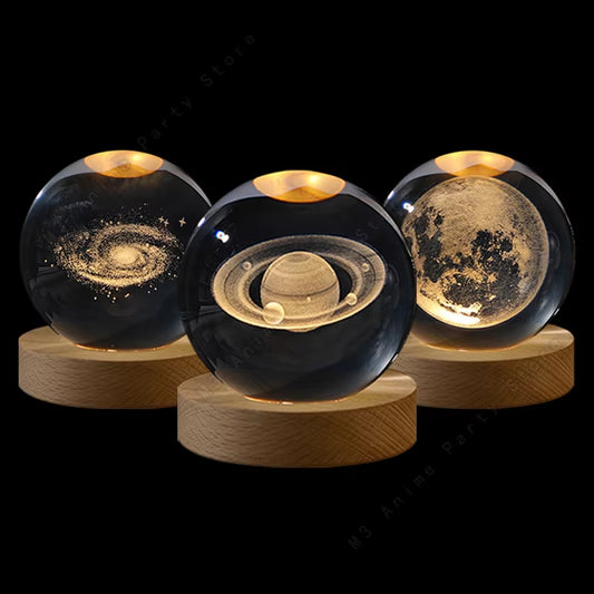 3D Crystal Ball Galaxy LED Night Light
