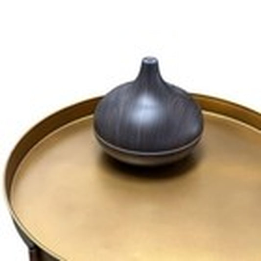 Gold Metal round Side Tray Table - Versatile round End Table and Nightstand