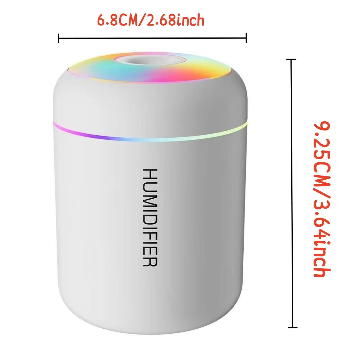 Mini Usb Air Humidifier 180ml With Led Light
