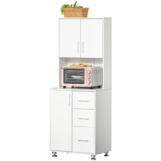 Modern Kitchen Cupboard with Storage Cabinets, 3 Drawers for Living Room