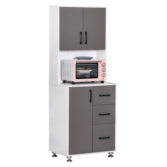 Modern Kitchen Cupboard with Storage Cabinets, 3 Drawers for Living Room