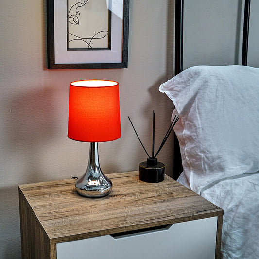 2 X Touch Table Lamps 34Cm Dimmer Bedside Lights Living Room Reading Small Lamp