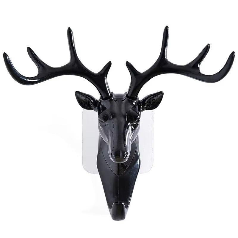 Vintage Deer Antler Wall Hook Rack