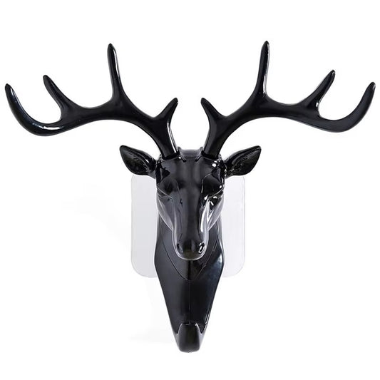 Vintage Deer Antler Wall Hook Rack