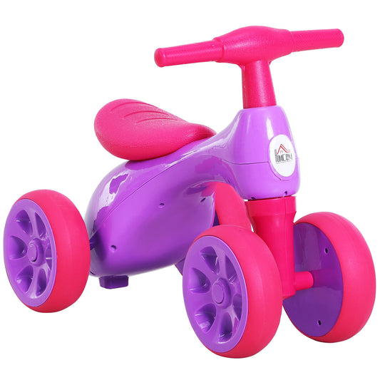 Baby Balance Bike Toddler Safe Training 4 Smooth Rubber Wheels W/Storage Bin