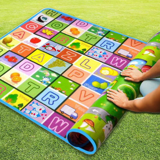 200X180CM KIDS CRAWLING 2 SIDE PLAY MAT EDUCATIONAL GAME SOFT FOAM PICNIC CARPET