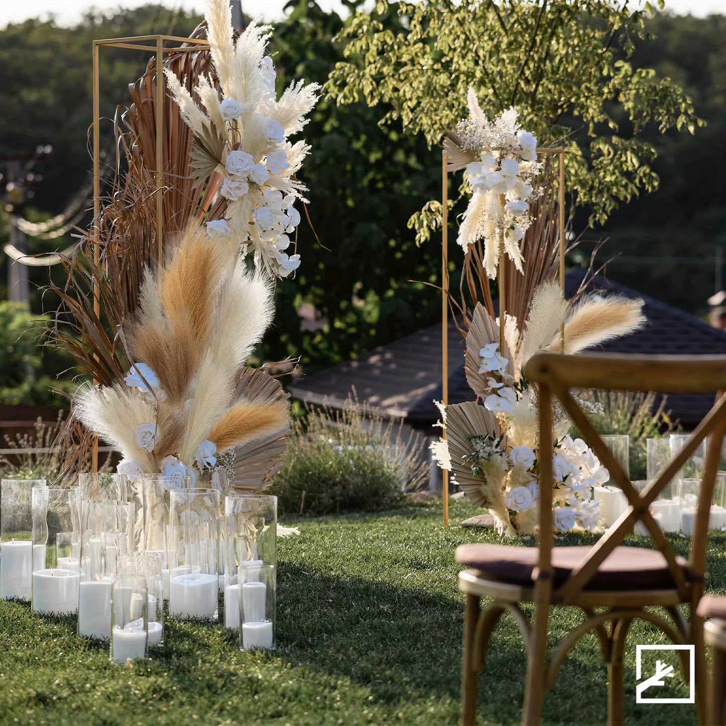 6PCS Artificial Pampas Grass Decor Fake Reed Flower Bouquet for Home Wedding UK